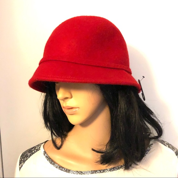Apt. 9 red wool cloche hat - Picture 5 of 8